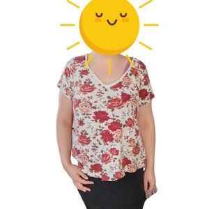 Torrid Short Sleeve Floral Tee Size 2